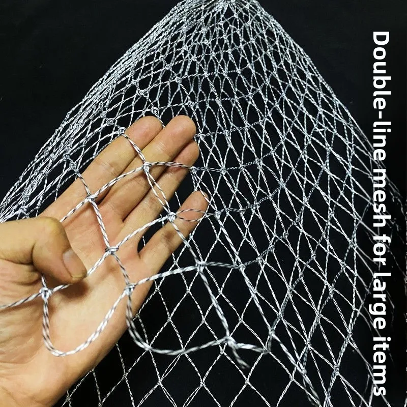 Handcrafted Large Deep Double Line Durable Fishing Net Basket Trap Head Anti-Entanglement for Outdoor Camping Travel Gear