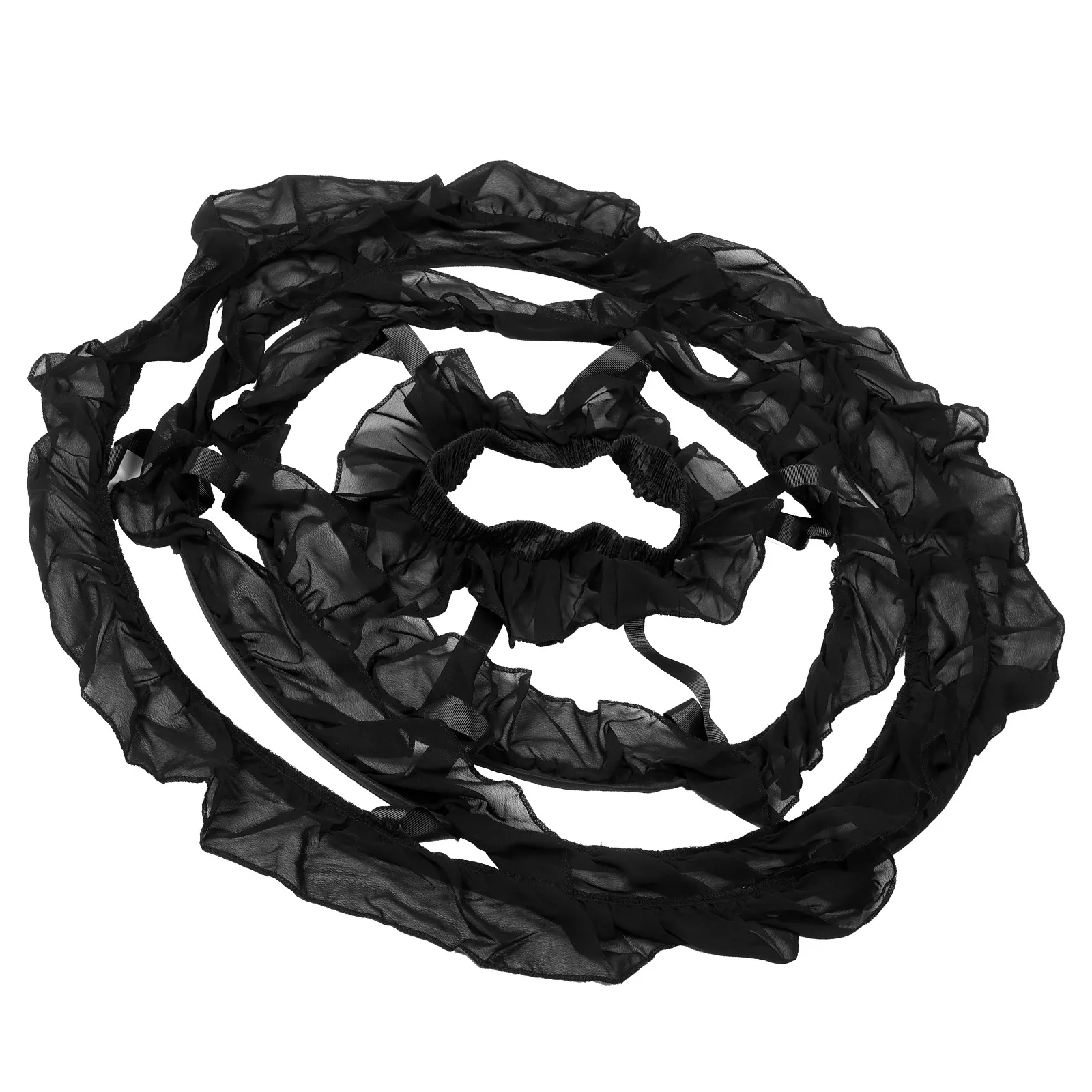

Black Petticoat Hoop Skirt Women Cage Bustle Dress Underwear Ruffled Petticoat Underskirt Accessories