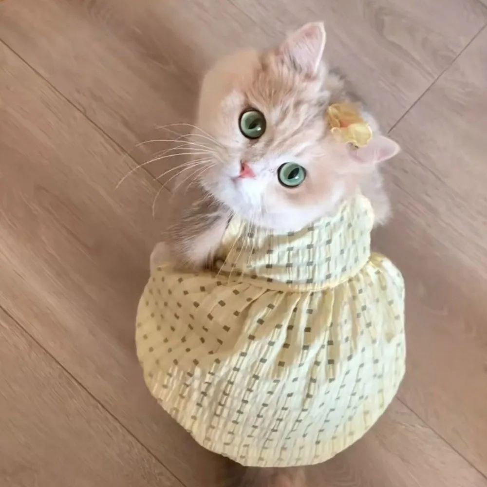 

Fashion Sweet Cat Princess Skirt Breathable Soft Pet Suspenders Sleeveless Thin Puppy Dresses Small Dog Apparels