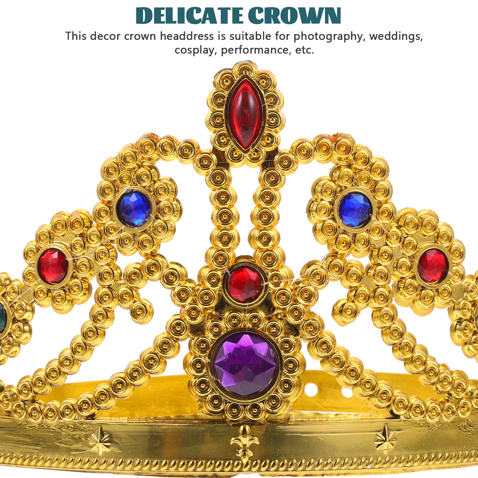 

6Pcs Birthday Party Crown Costume Hairband Decor Crowns Prom Celebration Wedding Holiday Cosplay Headwear Crown for Party