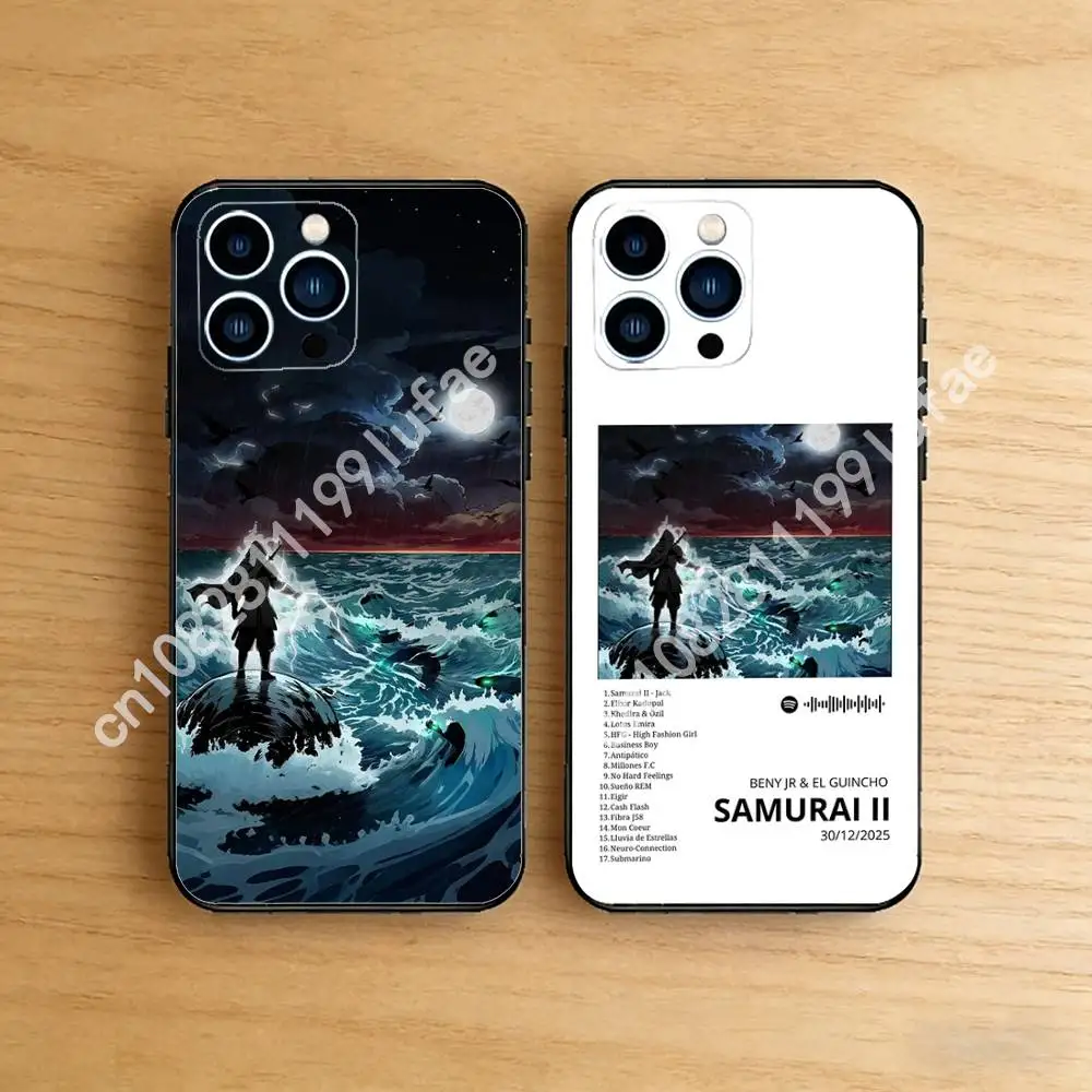 

B-Beny JR Samurai Phone Case for iPhone 17 16 Pro Plus Air 16E 15 14 13 12 11 Max Mini X XR XS Soft Silicone Cover