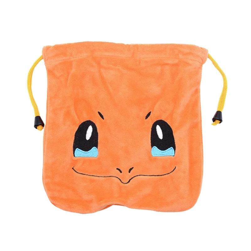 Pokemon Plush Drawstring Bags Cartoon Anime Figures Pikachu Charmander Bulbasaur Squirtle Childrens Handbags Storage Pouches