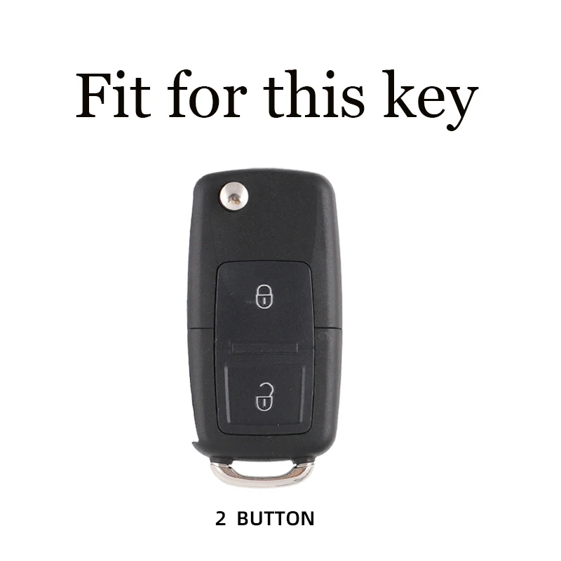 2 Buttons TPU Car Key Case Cover Shell For VW Volkswagen Amarok Polo Golf 4 5 6 MK4 Bora Jetta Altea Alhambra Passat B5 B6 B7