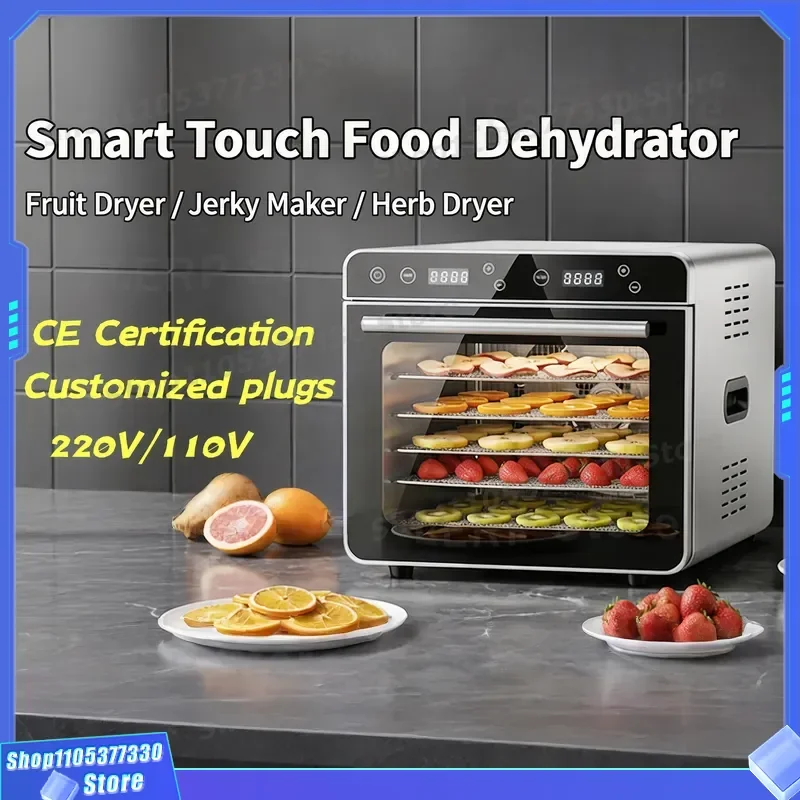 Stainless Steel Food Dehydrator with Digital Temperature Control for Herbal Tea Drying High Safety Level Tray Dryer Machine