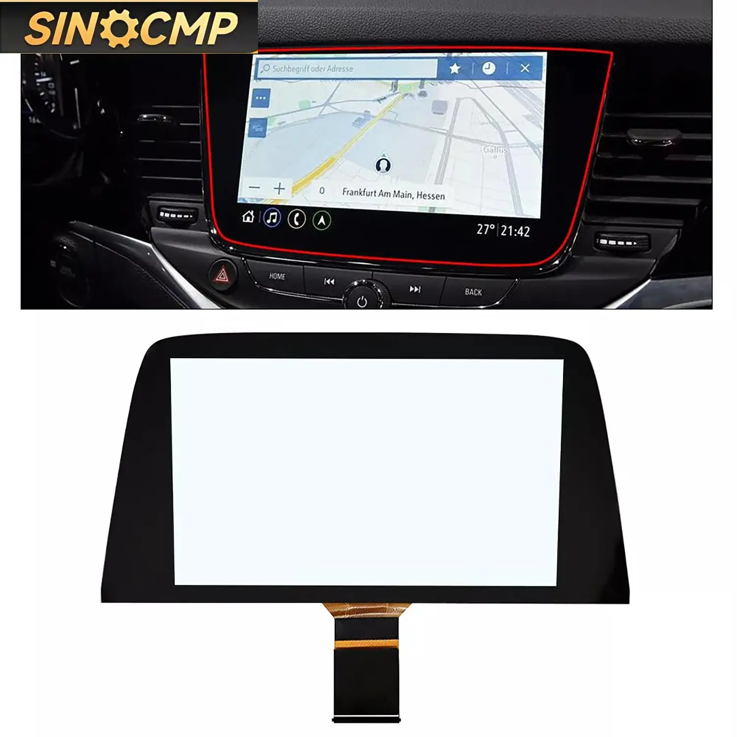 

LQ080Y5DZ10 LQ080Y5DZ06 Touch Screen Glass For Opel Astra Vauxhall Astra K Navigation 8" Interior Gauges Dash Panels 1Pc
