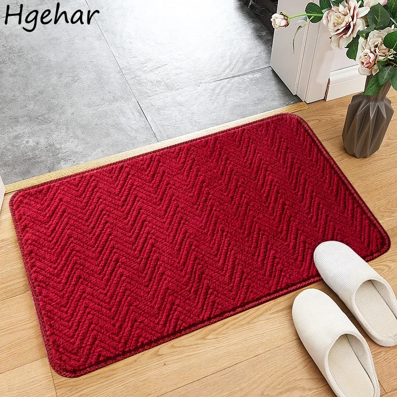 

Rectangle Household Bath Mats Simple Feet Pads Soft Non-slip Absorbent Bathroom Welcome Mat Doormat Decorative Washable Modern