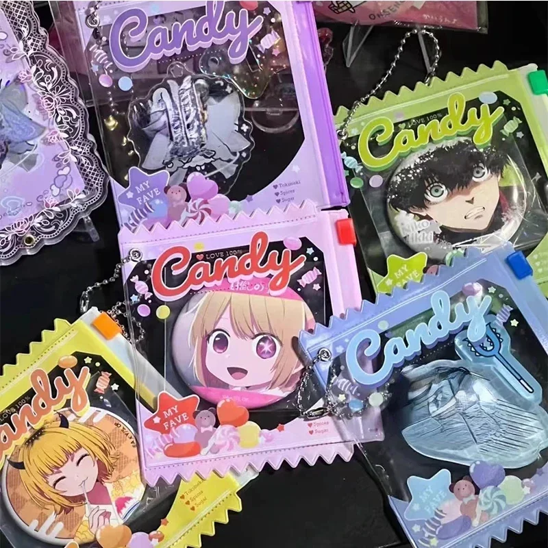 20Pcs/Set Cute Keychain Cartoon PVC Protective Sleeve Badge Protector Case Wuthering Waves Elysia Tian Guan Ci Fu Xie Lian