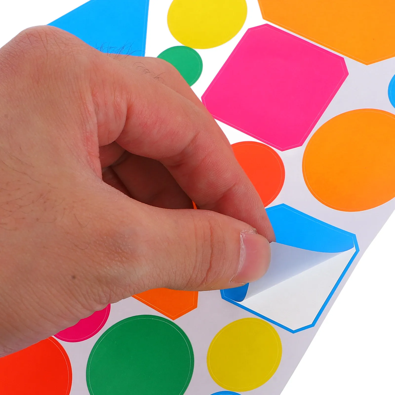 

15 Sheets Bright Color Coding Stickers Self-Adhesive Colored Label Stickers for Housework Classification Containers Bottles