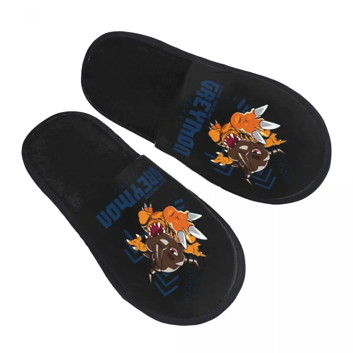 Digital Monster Digimon Adventure Greymon Slippers Non-slip Soft Memory Foam Cotton Slippers Indoor