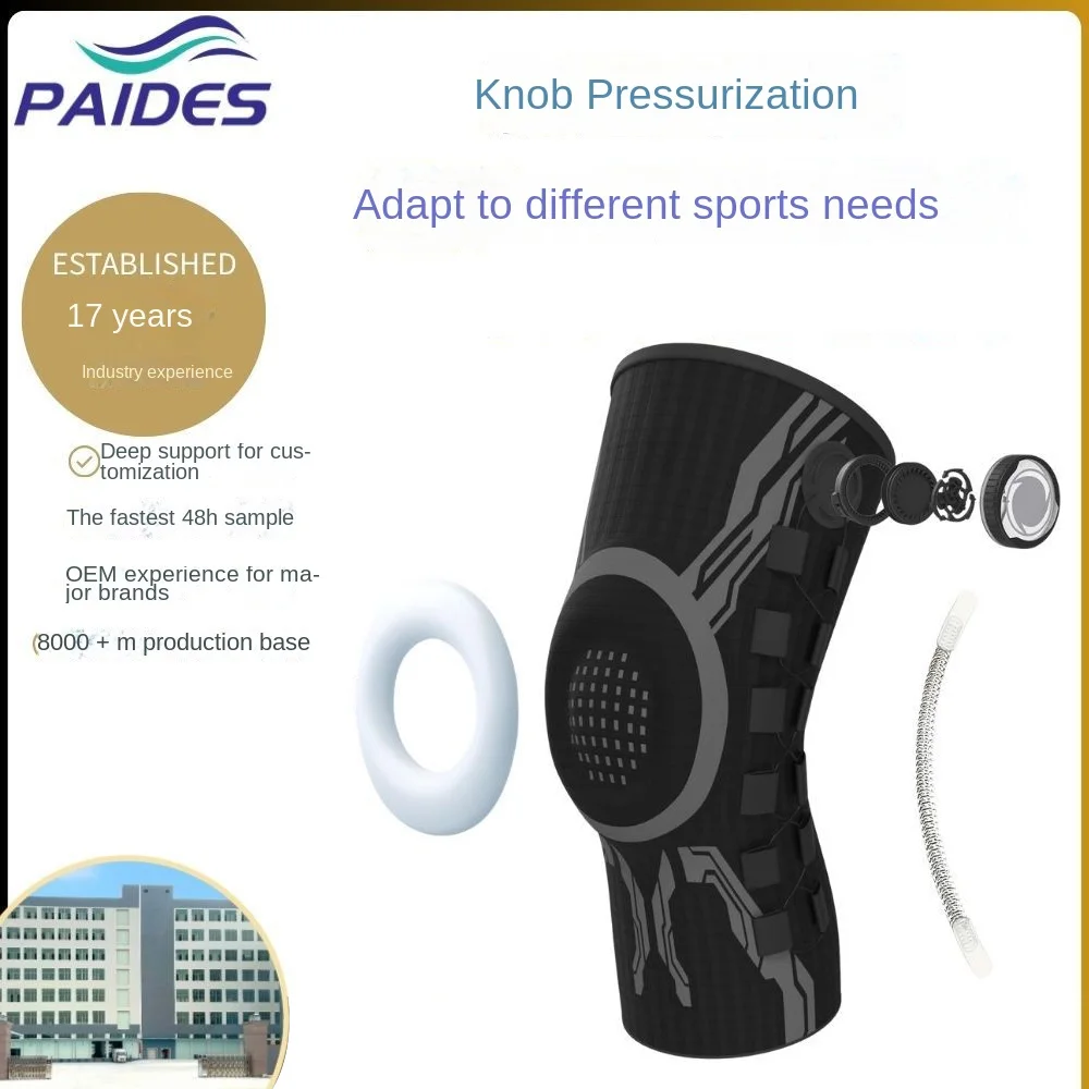Adjustable Knee Compression Brace with Patella Pad & Side Stabilizers, Sports Knee Sleeve Support for Men and Women