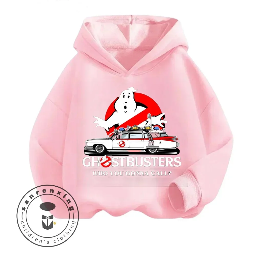 2024 Ghostbusters Cartoon Personalized Unique Exquisite Design Children Spring and Autumn Playful Cute New Long Sleeved Hoodie