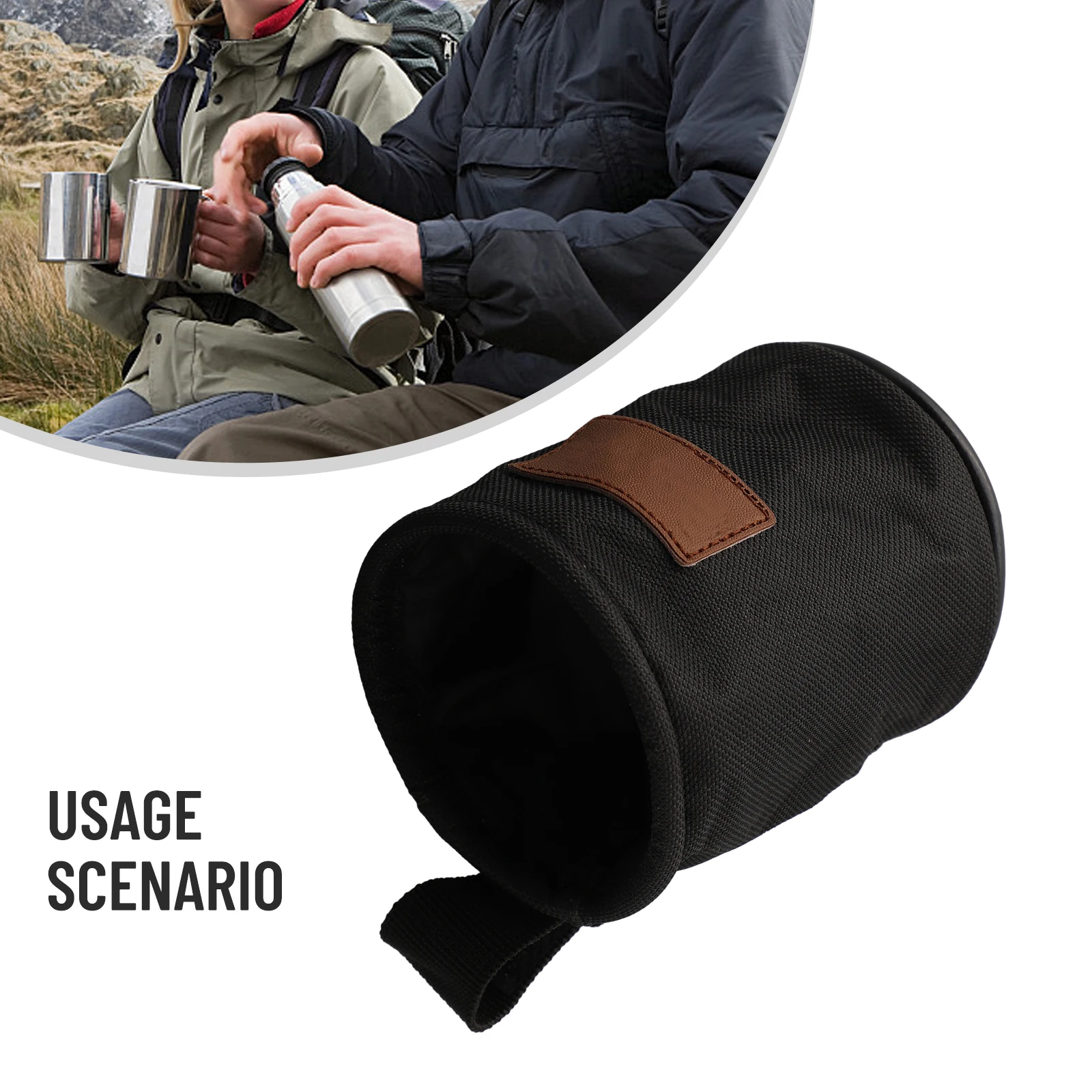 

Get Ready for Your Next Adventure with this Portable Water Cup Sleeve with Chair Side Storage Bag and Mesh Pocket!