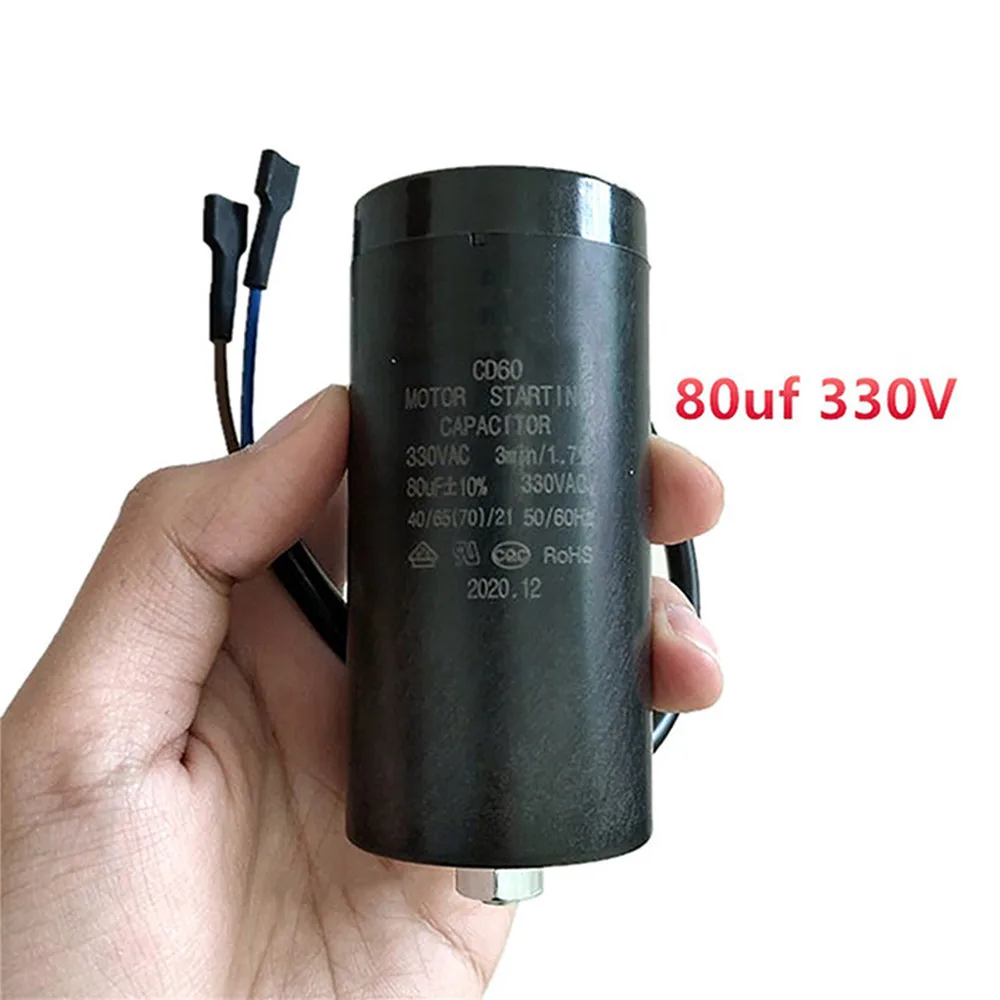 Replacement 330V 80uf Compressor Starting Capacitor CD60/ 1/2hp Heavy Hammer Starter/ Protector For JKD Refrigerator Parts