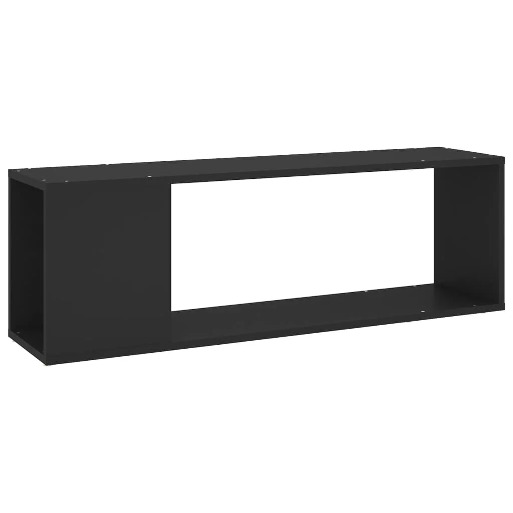 Black TV cabinet 100x24x32 cm agglomerated