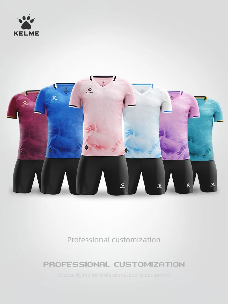 KELME Short-sleeved Training Shirts Sport Casual T-Shirt Adult Children Football Shirts Custom Ball Tops