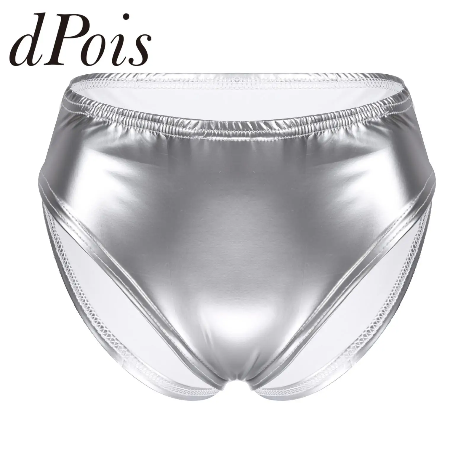 

Женские трусики-бикини с низкой посадкой из латекса и лакированной кожи с эффектом мокрой кожи, нижнее белье, одежда для танцев на пилоне