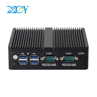Fanless Mini PC 12th Gen Intel Celeron J6412 DDR4 M.2 SSD 2x GbE LAN RS232 RS485 Support WiFi SIM 4G LTE Windows 10/11 Linux