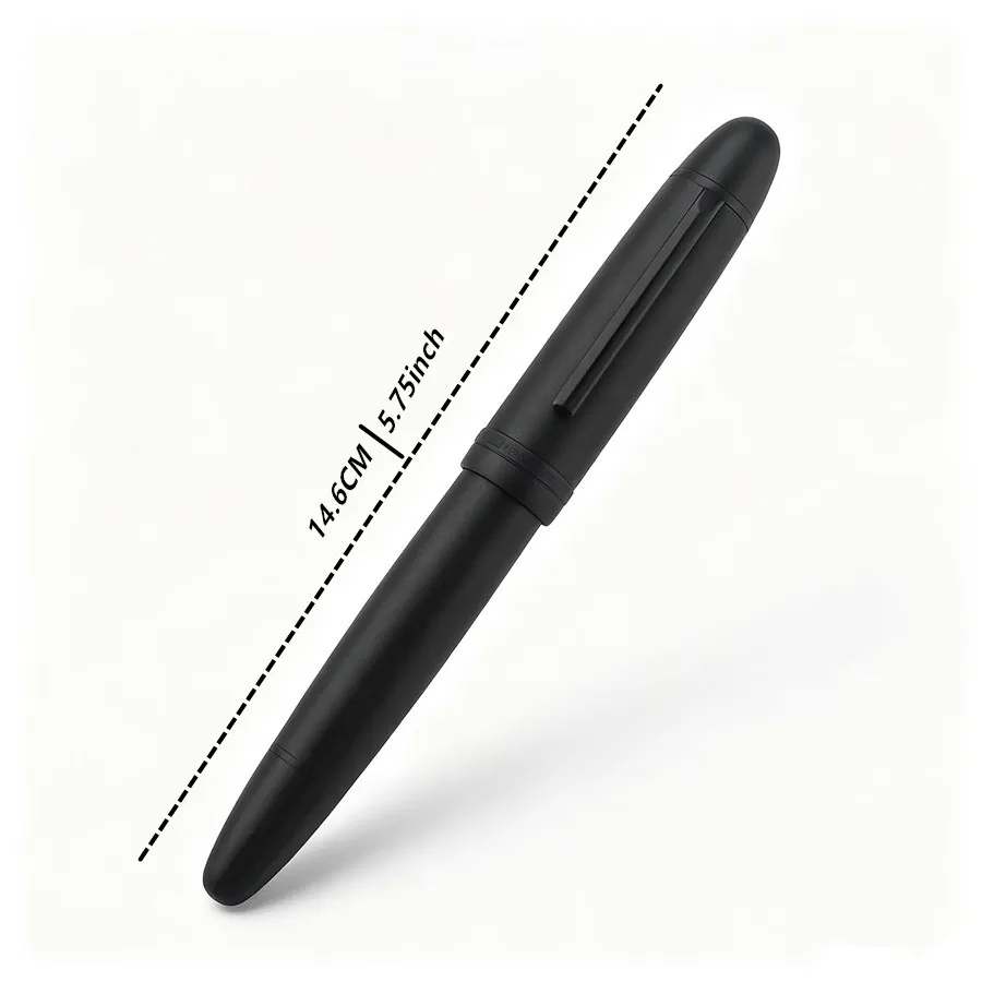 Jinhao X169 Matte Black Fountain Pen Large Size Metal Ink Pen F Nib Office School Writing Gift Pen for Business Collection