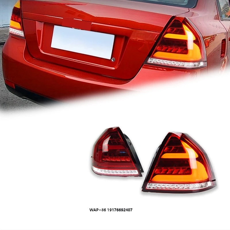 FT Car Lights forChevrolet Lova Aveo Taillights 2006-2010 Full LED Tail Lamp Dynamic Turn Signal Light Car Taillights Assembly