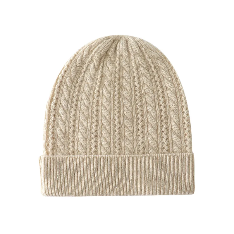 High Quality Cashmere Wool Solid Knit Hat For Both Men and Women Casual Men's Basic Soft Women's Warm Soft Hat I3034053