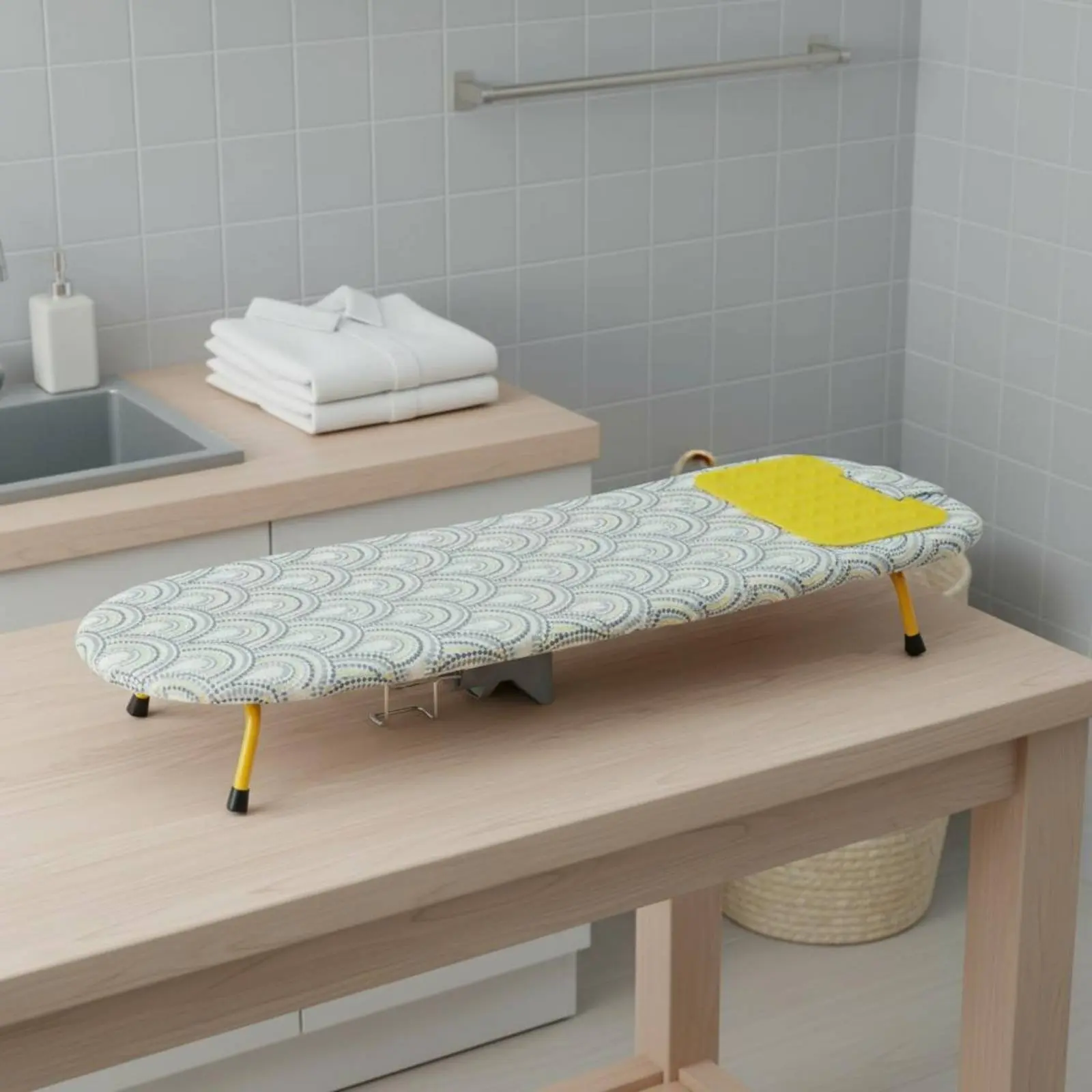 

Tabletop Ironing Board Heat Resistant Folding Ironing Board Mini Iron Pad Anti-Slip Easy to Clean for Home