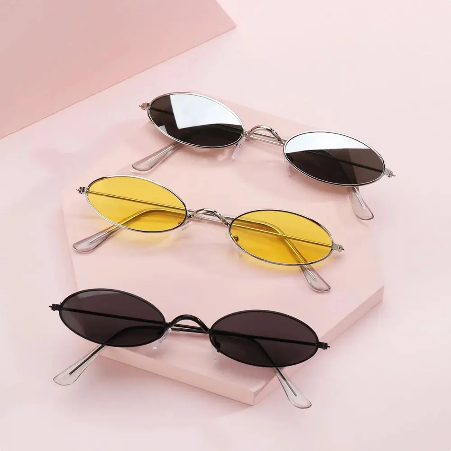 Retro Small Oval Sunglasses Vintage Shades Sun Glasses  Men Women Eyeglasses