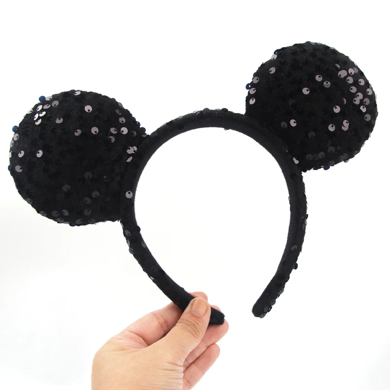 

1pc Cute Disney Hairband Sequins Bow Mickey Mouse Ear Headband Daily Party Props Fashion Gifts Women's Hair Accessories