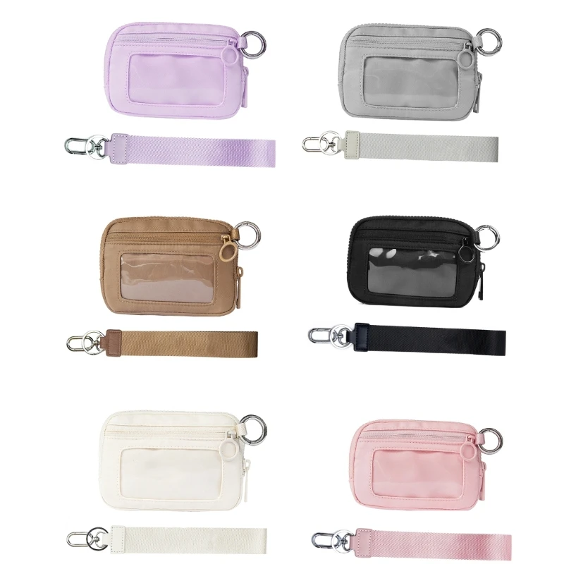 Waist Bag Short Wallet Water Resistant Chest Bag with Clear Window Card Holder Running Belt Bag Phone Holder Waist Pack