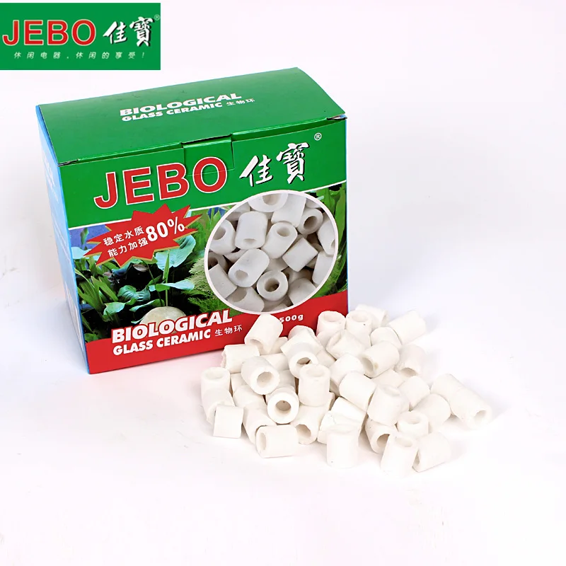 NEW JEBO Filtro Biologico Anelli di Ceramica Bio Mezzi Porosi Materiale Biocycle Serbatoio di Pesci D\'acquario Batteri Nitrificanti 300g/500g