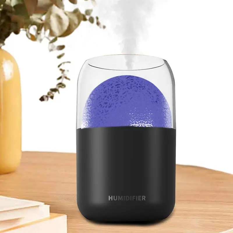 Cool Mist Humidifiers Small Portable Air Purifier 300ML Plant Humidifier Personal Humidifier With Flame Atmosphere Light For