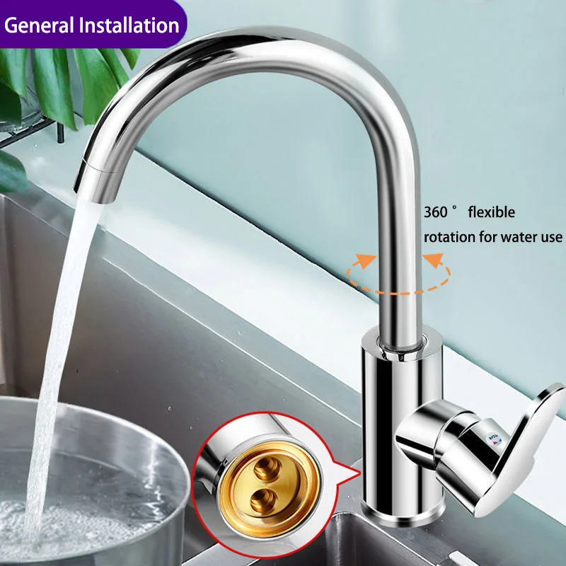 

Household Dishwashing Sink Kitchen Faucet Stainless Steel Bathroom Washbasin Hot And Cold Water Two-in-one Faucet