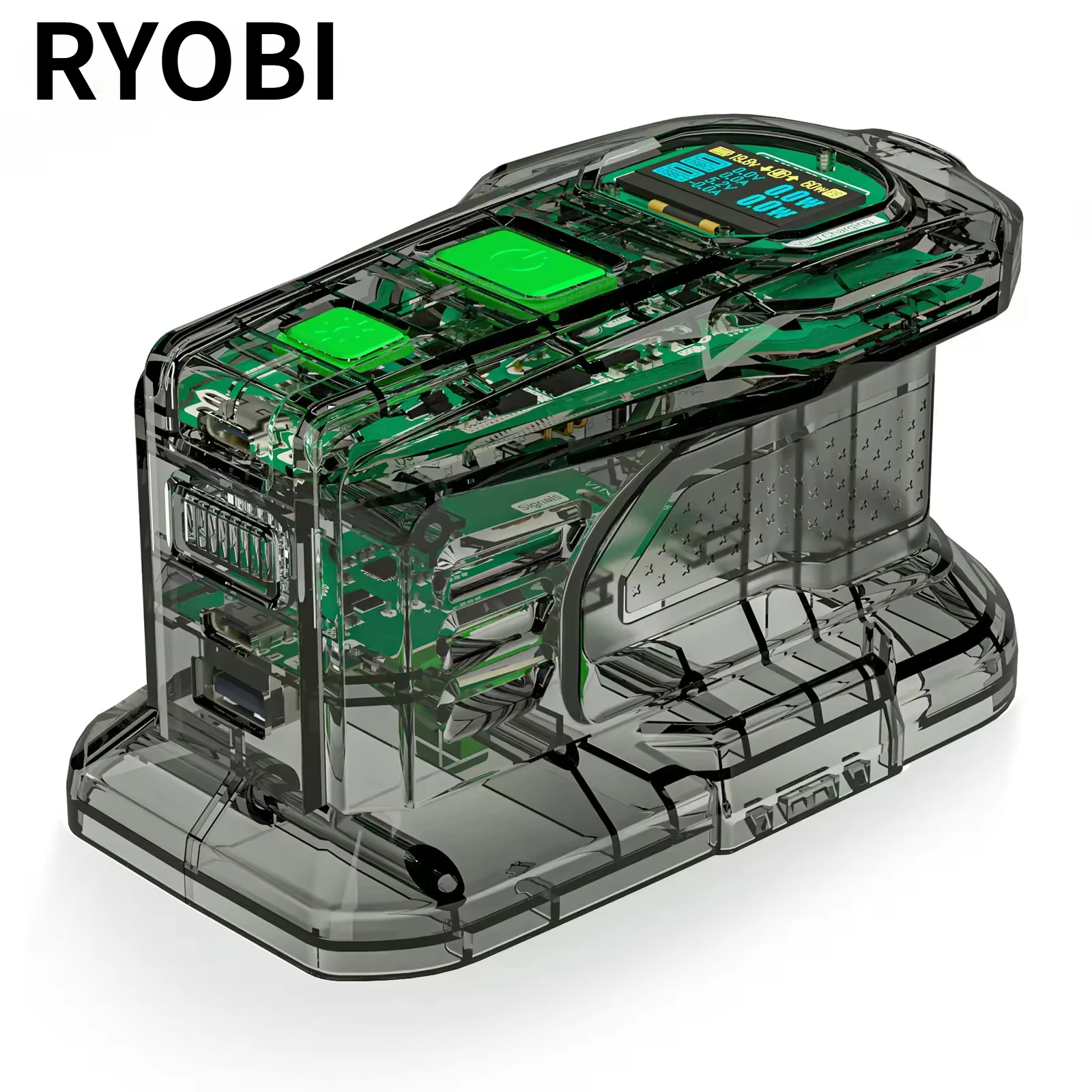 

High Speed 100W Recharger for RYOBI 18V ONE+ Battery Dual USB Port Two-Way Portable Power Bank