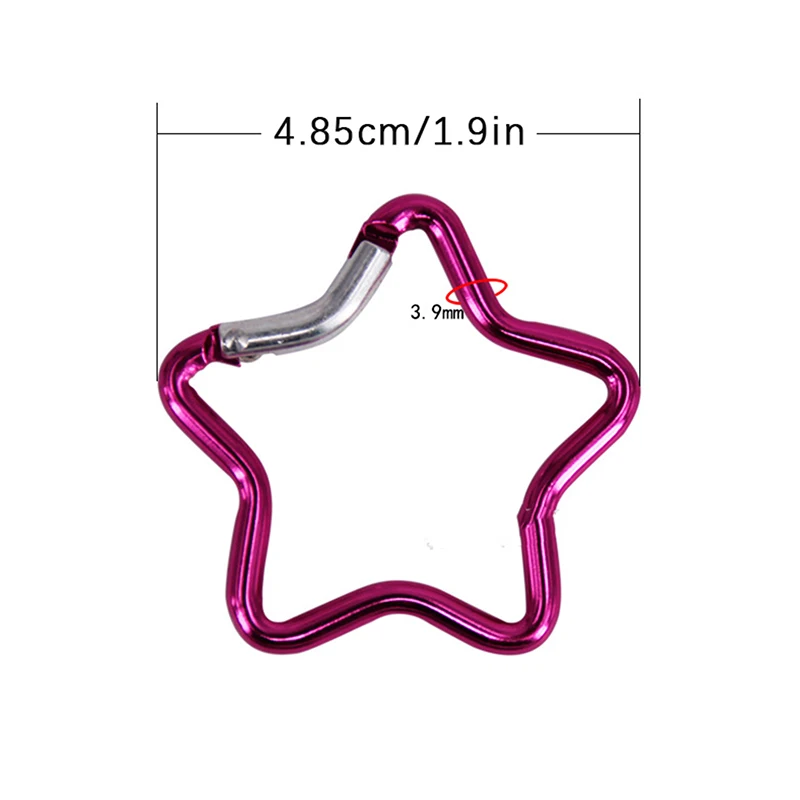 Aluminium legierung im Freien sternförmige Feder verriegelung Karabiner haken Schlüssel anhänger für Rucksack Camping Wandern Reisen