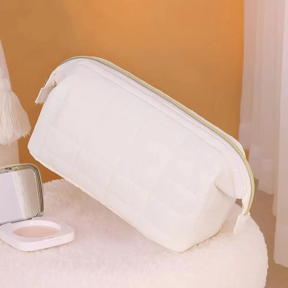 سعة كبيرة حقيبة تخزين مستحضرات التجميل متعددة الوظائف بلون المرأة حقيبة مستحضرات تجميل الغبار سستة أشتات المنظم حمام غسل #4