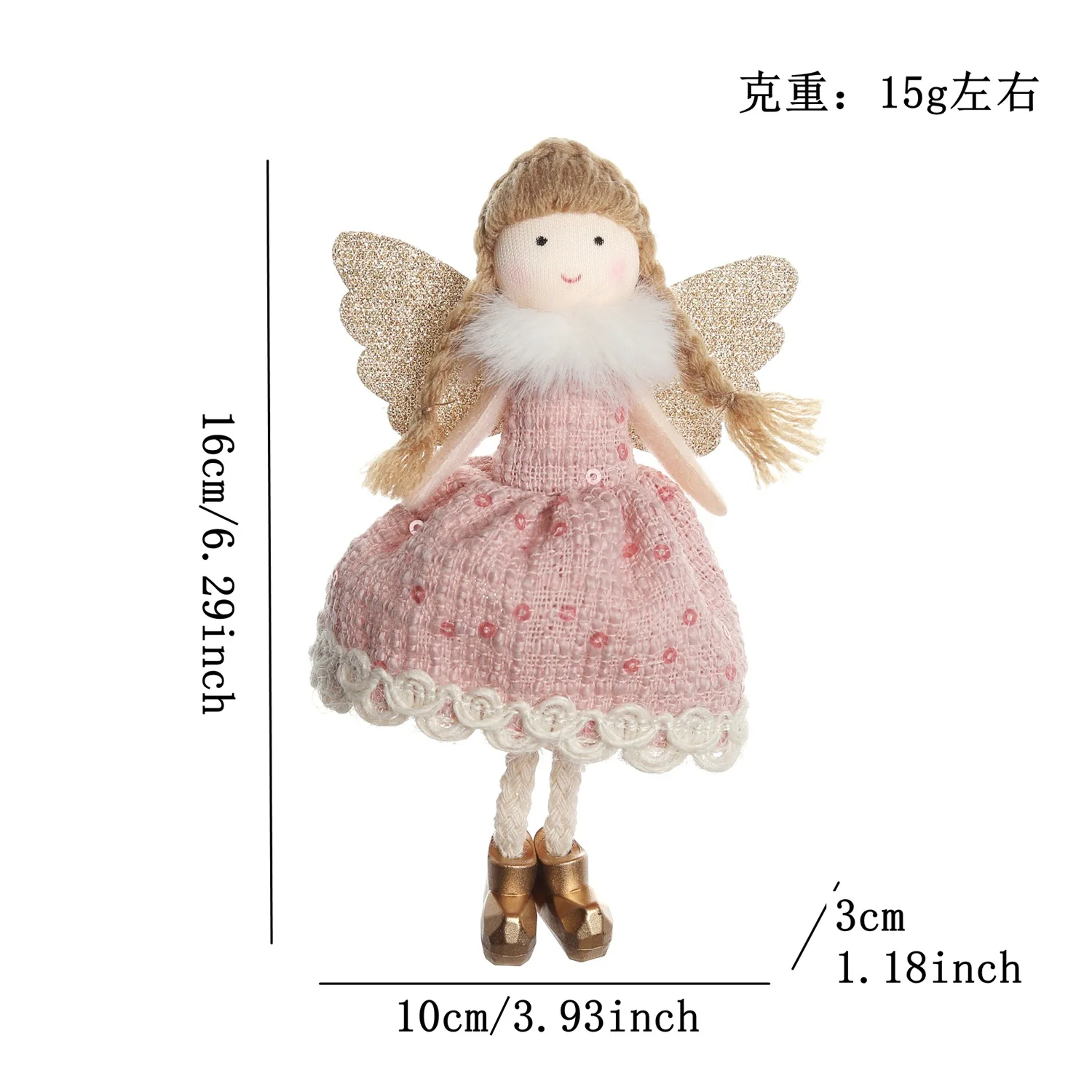 Peluche ange poupée arbre de noël pendentif décor noël ange fille poupée nouvel an enfants cadeau noël décor à la maison Navidad