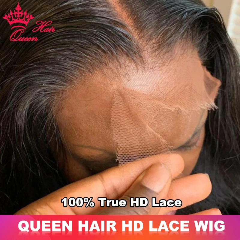 Queen Hair Real HD Lace Wig Raw Human Hair 13x4 13x6 FULL Frontal 5x5 6x6 7x7 Closure HD Melt Skin Lace Wig Straight / Body Wave 