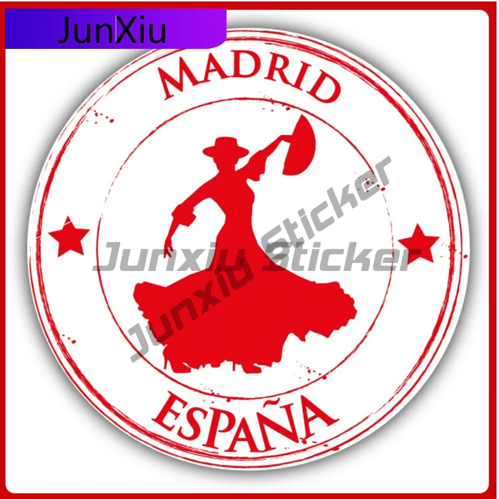 

Madrid City Spain Funny Must Have Vinyl Stylish Window Decal Decoration Waterproof Car Laptop Bumper Auto Exterior Gift
