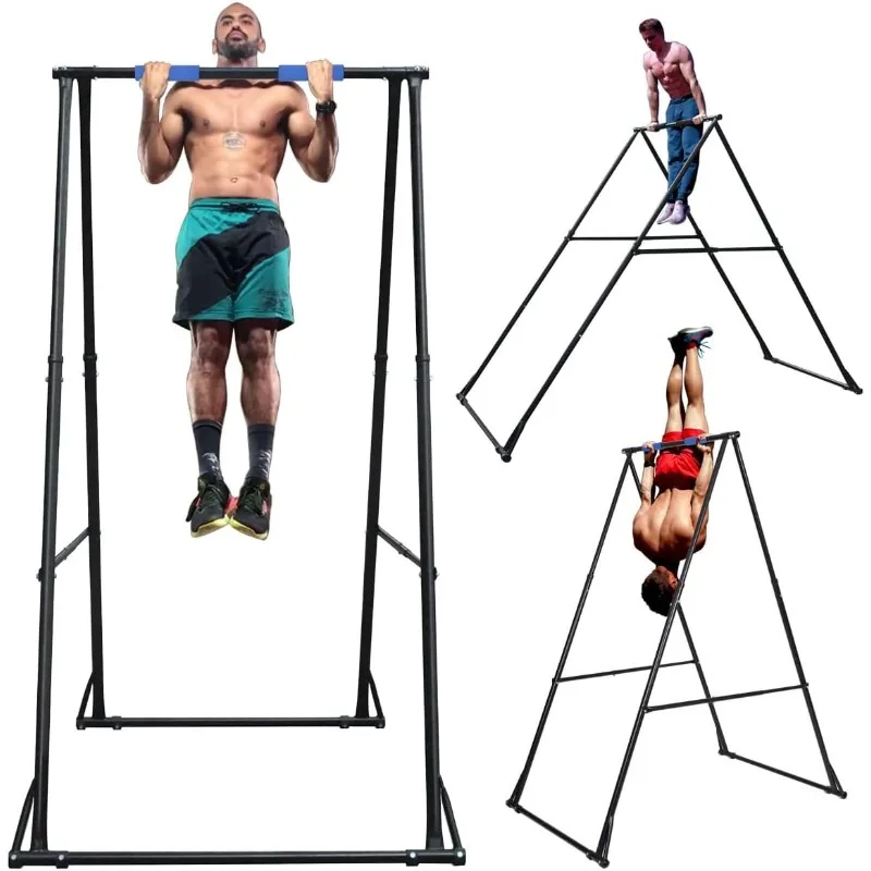 Foldable Free Standing PullUp Bar Stand Sturdy PowerTower Workout Station For Home Gym Strength Training Adjustable Fitness