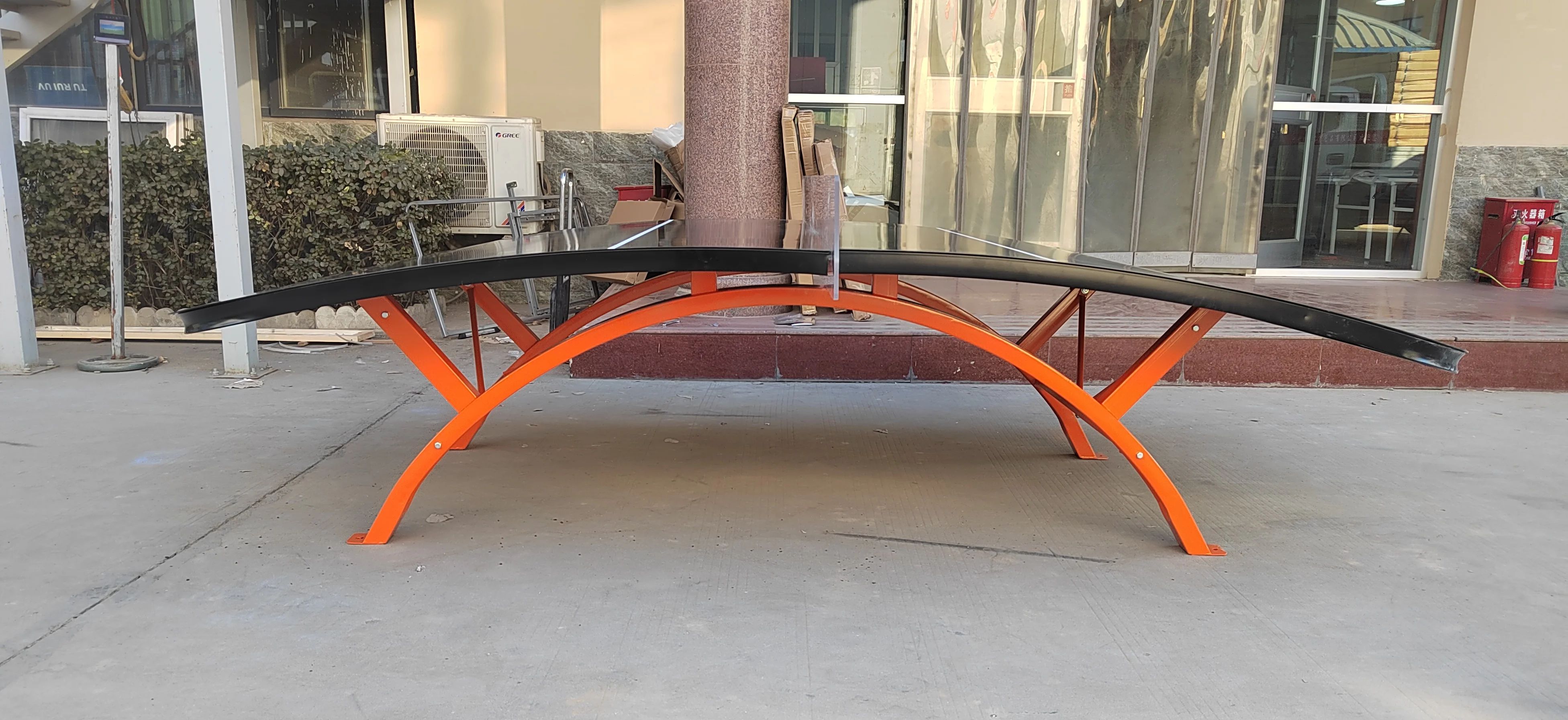 Waterproof Sun Proof Impact Resistant Indoor/Outdoor Folding Freestanding Steel Football Table Tennis Training Table