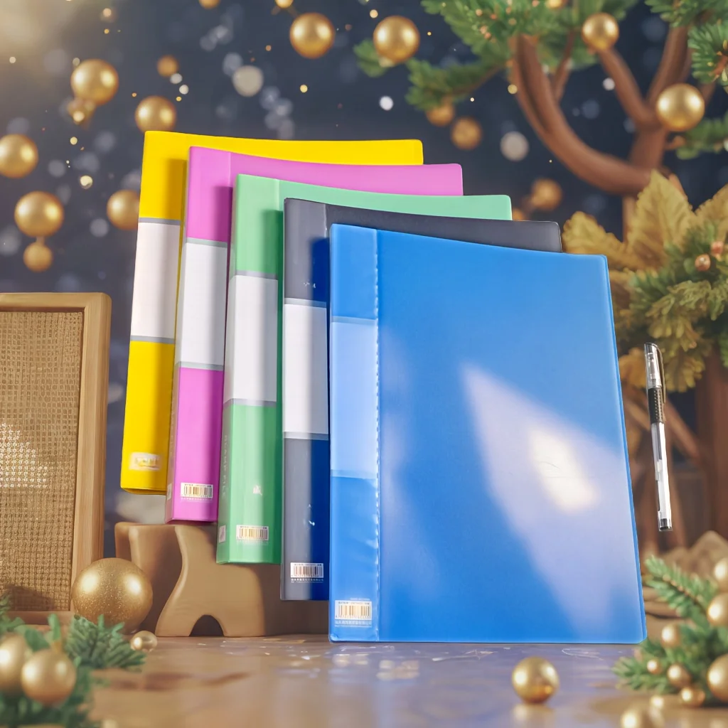 1pc 12x8.66 Inch Plastic Binder Folders with Metal Rings - Durable Multi-Color Office Supplies for Reports, Meeting Notes