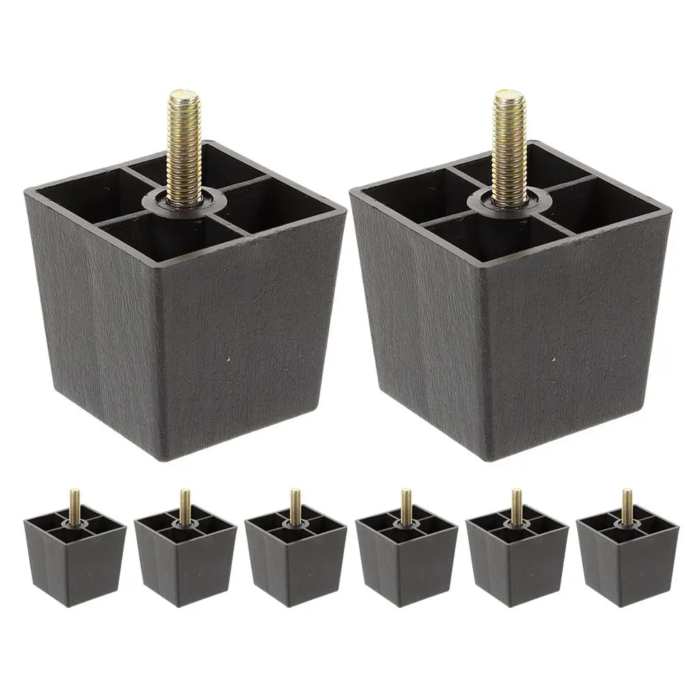 

8Pcs Square Tapered Couch Leg Extensions Furniture Legs Screw on Sofa Chair Bed Table Cabinet Replacement Feet