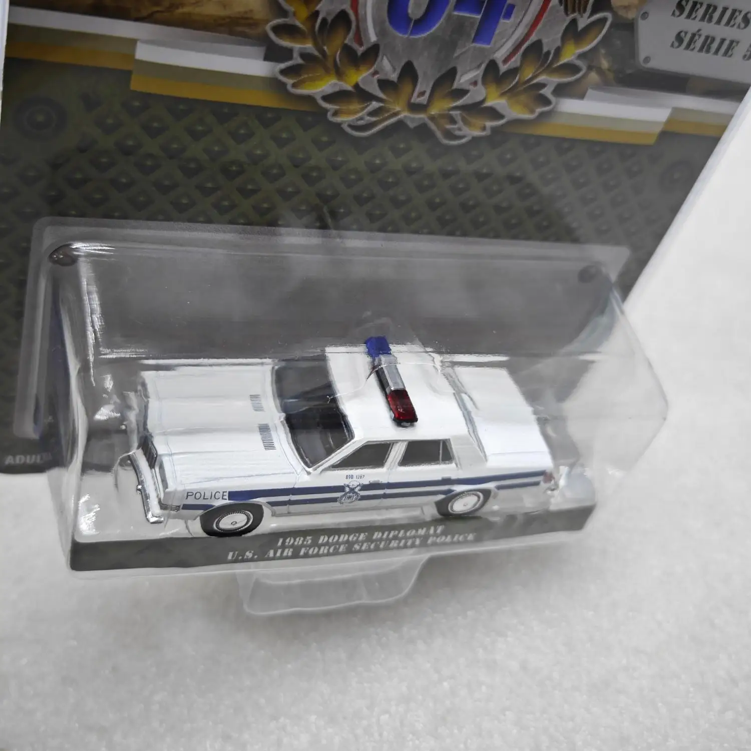 GreenLight 1:64 1985 Dodge Diplomat - US Air Force Security Police High Simulation Alloy Car Model Mini Toy Collection Gift