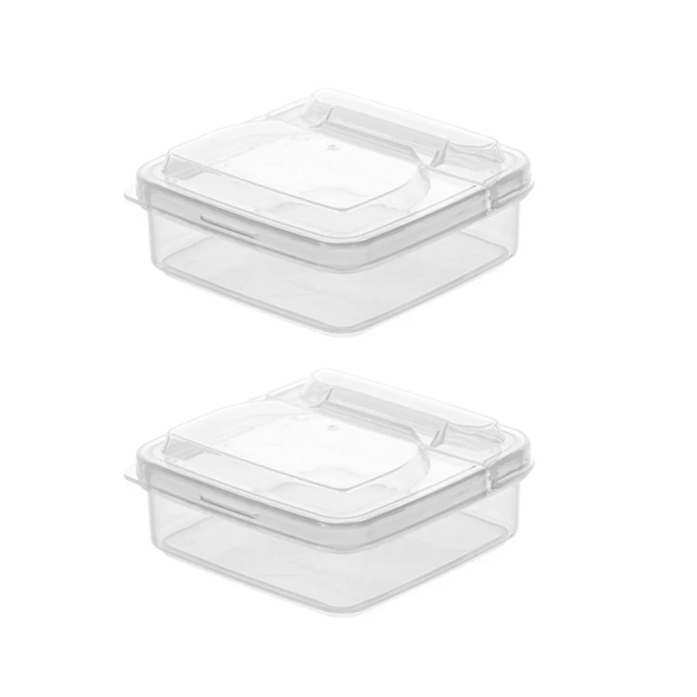 2 Pcs Cheese Storage Box Container Home Accessory Household Multi-function