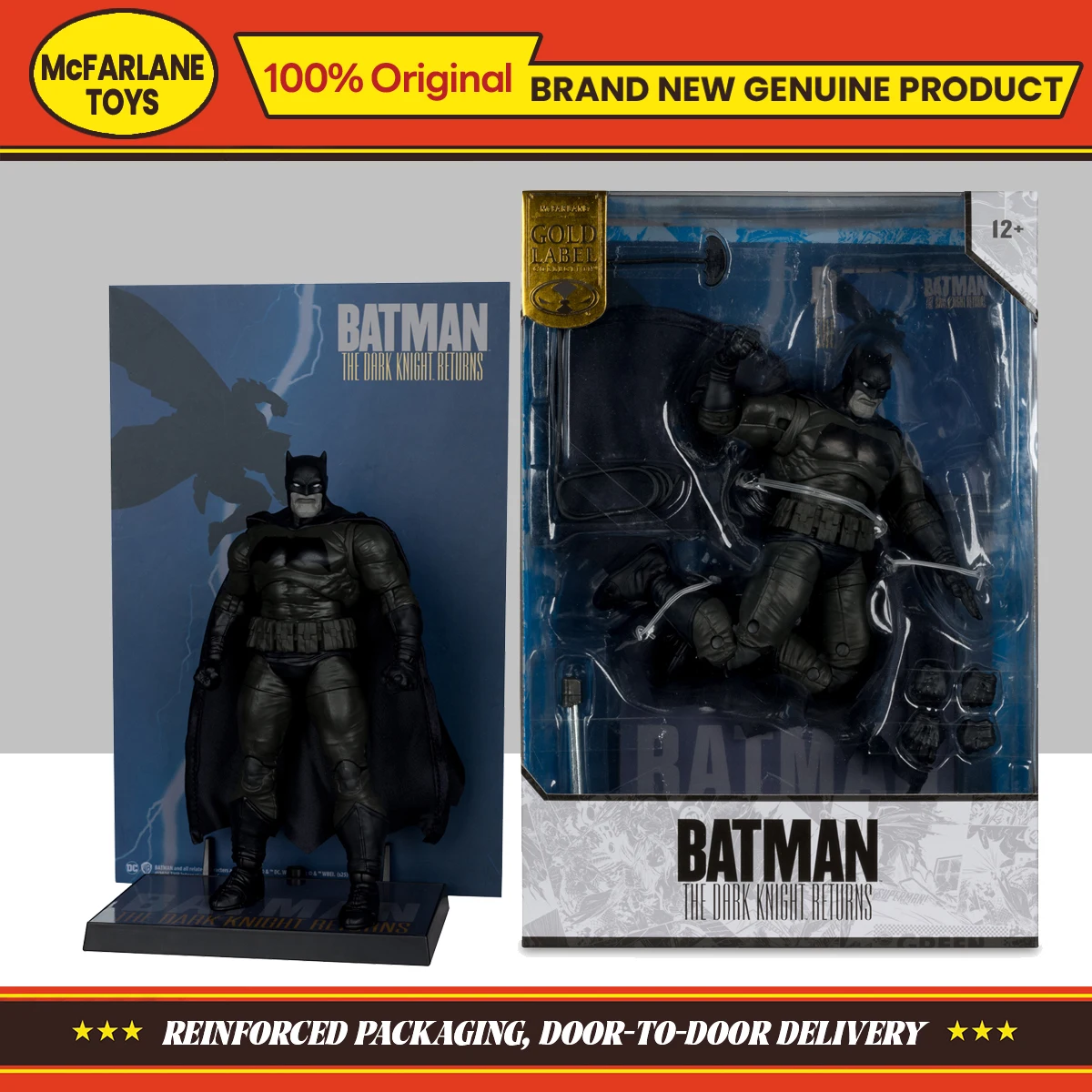 McFarlane Toys DC Multiverse Batman (The Dark Knight Returns) Gold Label 7 inches Action Figure Collection Original Model Gifts