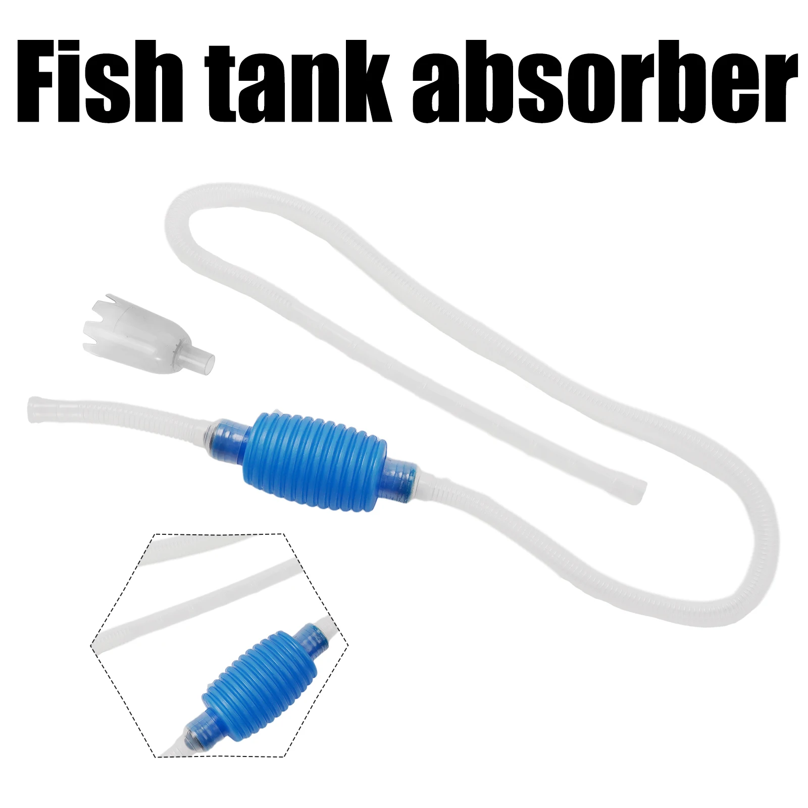 Manual Aquarium For Gravel Vacuum Pump with Siphon Hose for Efficient Waste Removal and Water Replacement in Standard Fish Tanks
