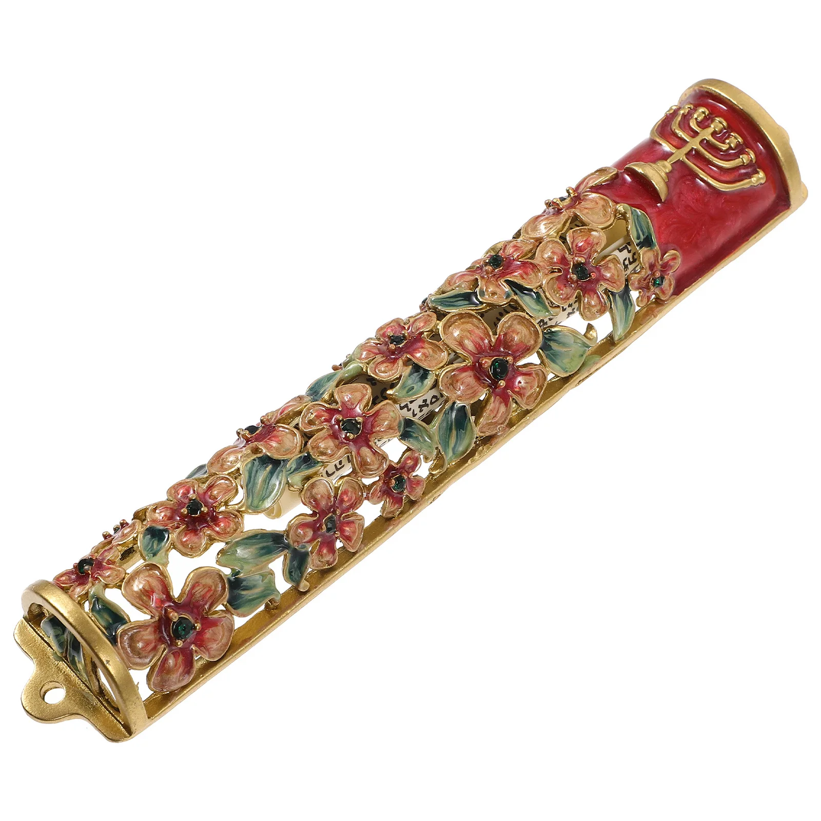 

Mezuzah Door Accent Metal Mezuzah Ornament Jewish Plaque with Blessing Scroll Home Decoration Blessing Decor