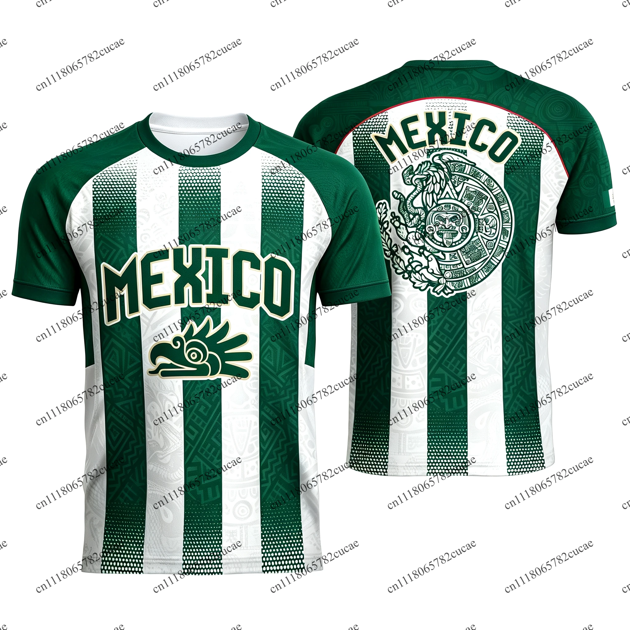 Men's 2026 Mexico Fan Edition Jersey, Quick Drying Breathable Football T-Shirt, Unisex Casual Training Short-Sleeved T-Shirt