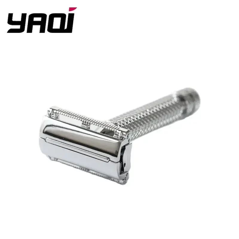 YAQI Monarch Chrome Color Safety Razor and Shaving Soap Kit for Facial Cleansing