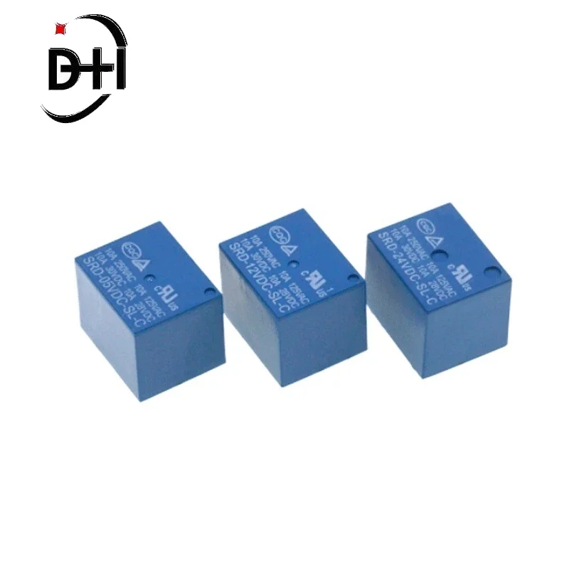 10PCS Relays SRD-05VDC-SL-C SRD-12VDC-SL-C SRD-24VDC-SL-C SRD-48VDC-SL-C 5 Pin DC 5V 12V 24V 48V 10A 250VAC 5PIN Power Relays