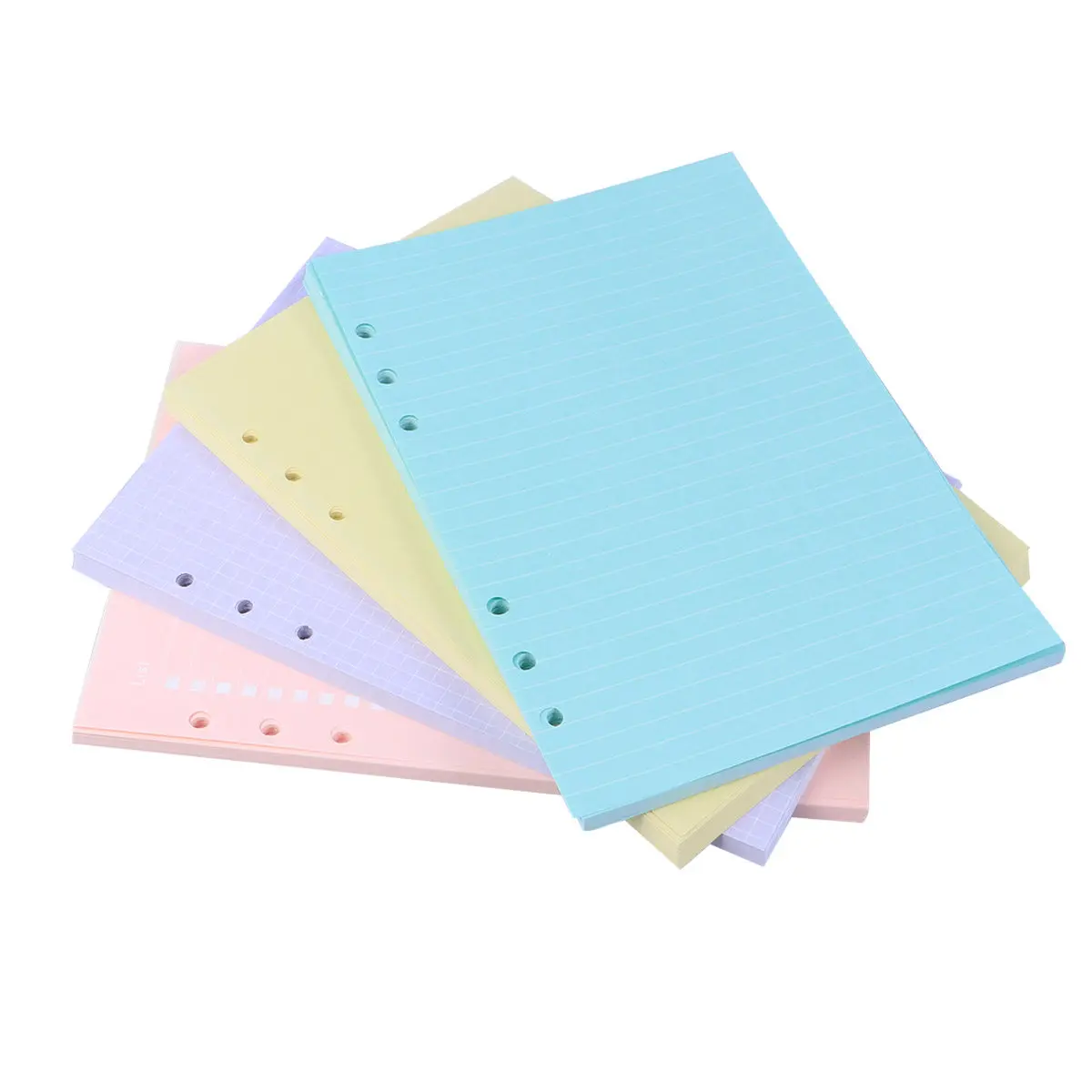 A5 Loose Leaf Binder Dividers 4 Pack Colorful Index Tabs for Notes Journaling Office Organization